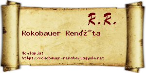 Rokobauer Renáta névjegykártya