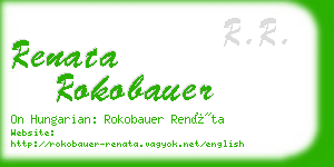 renata rokobauer business card